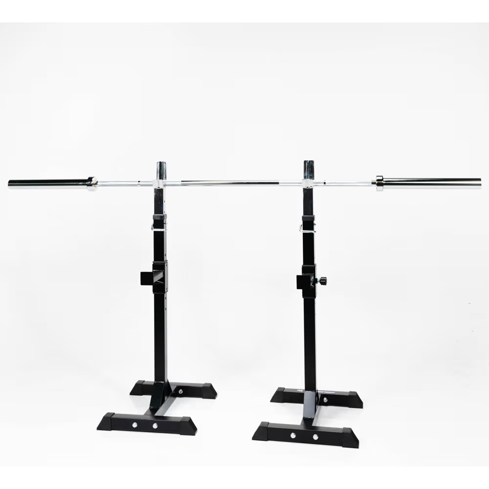 Pack Garage Gym Básico · Rack + Barra