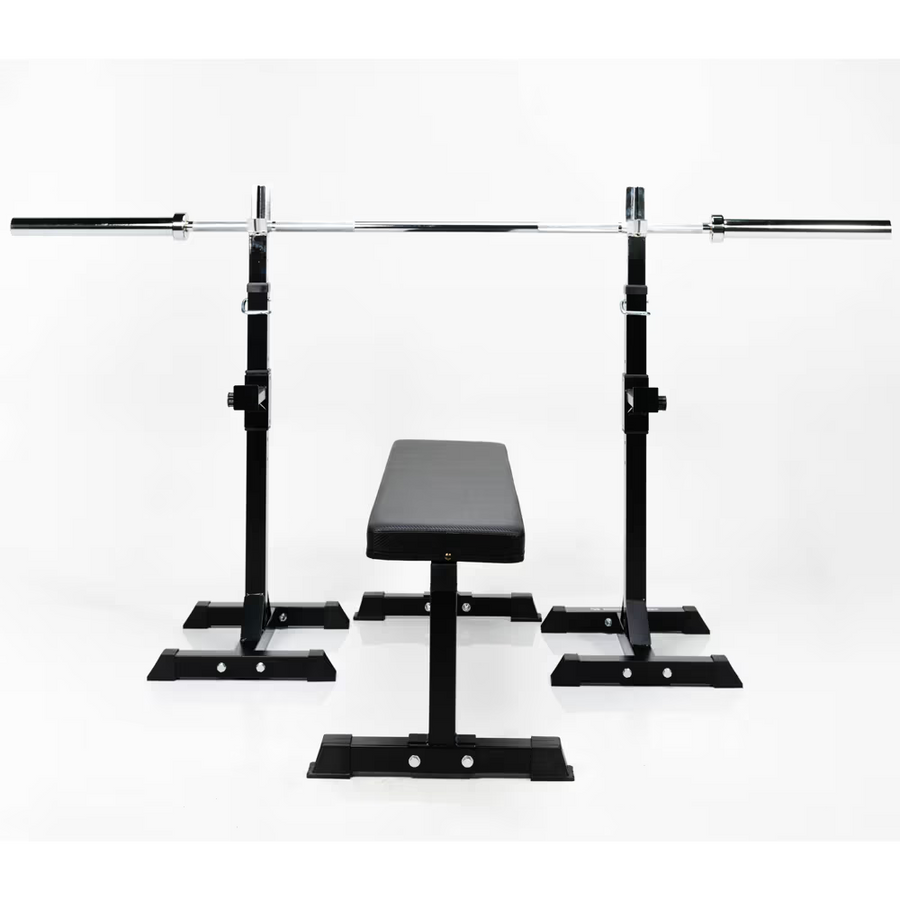 Combo Rack + Banca Plana + Barra