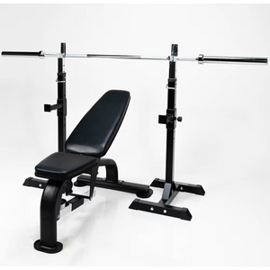 Combo Rack + Banca Ajustable + Barra