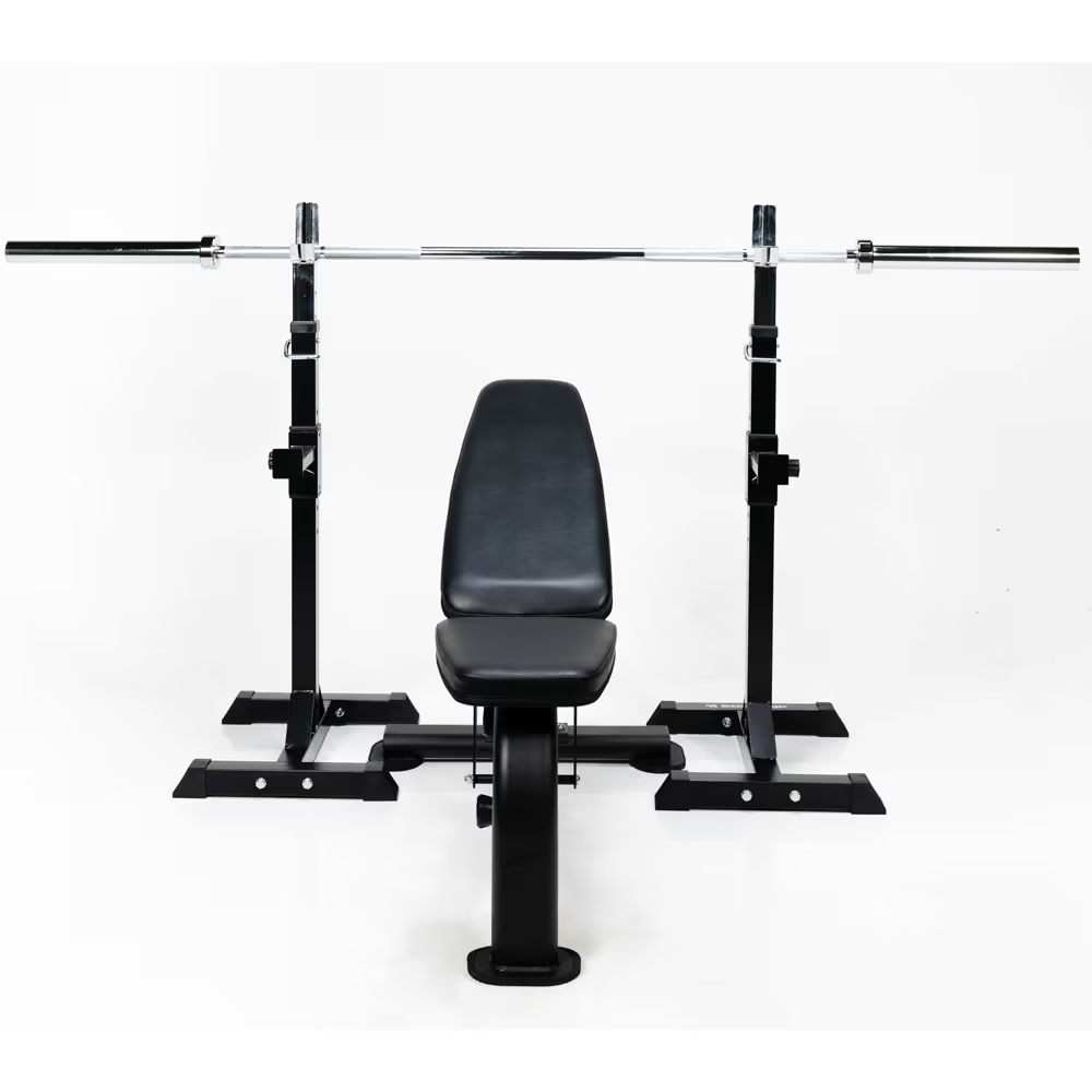 Combo Rack + Banca Ajustable + Barra