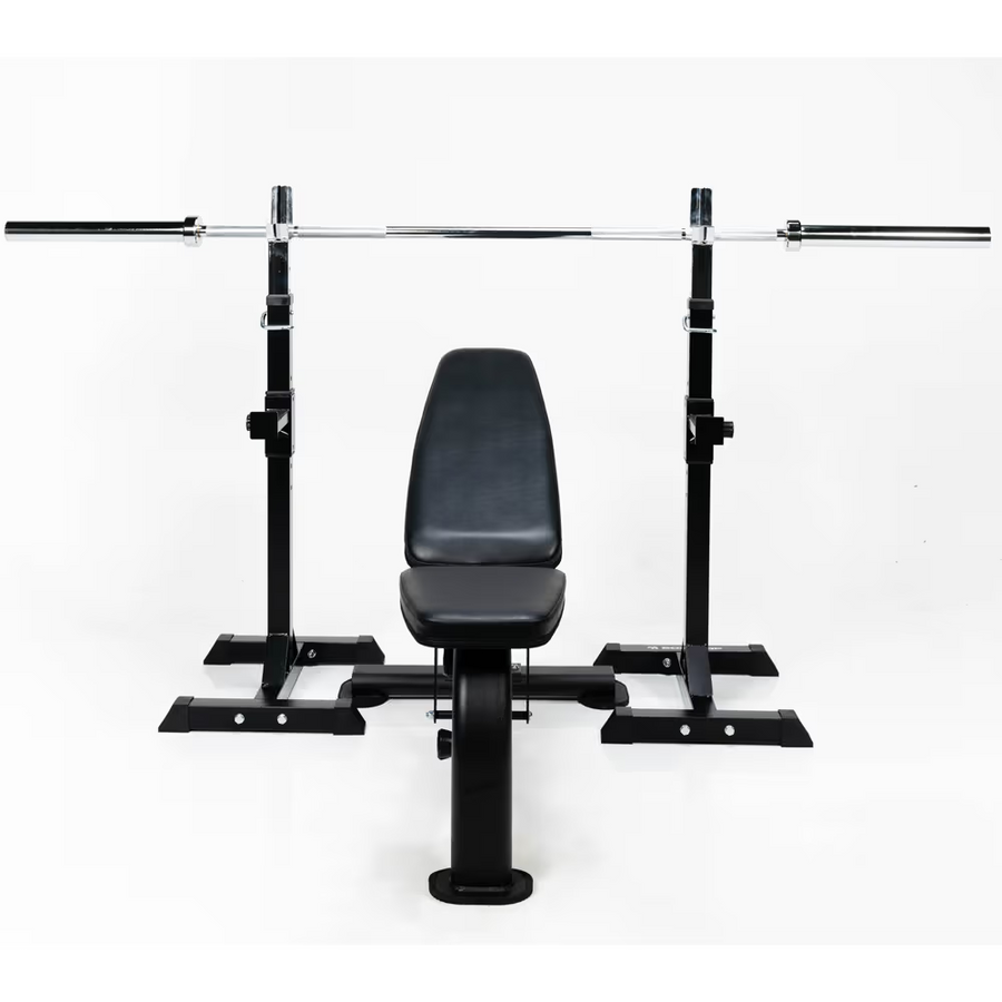 Combo Rack + Banca Ajustable + Barra
