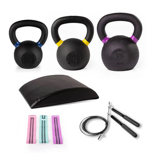 Pack Kettlebells Intermedio · 12, 16 y 20 kg